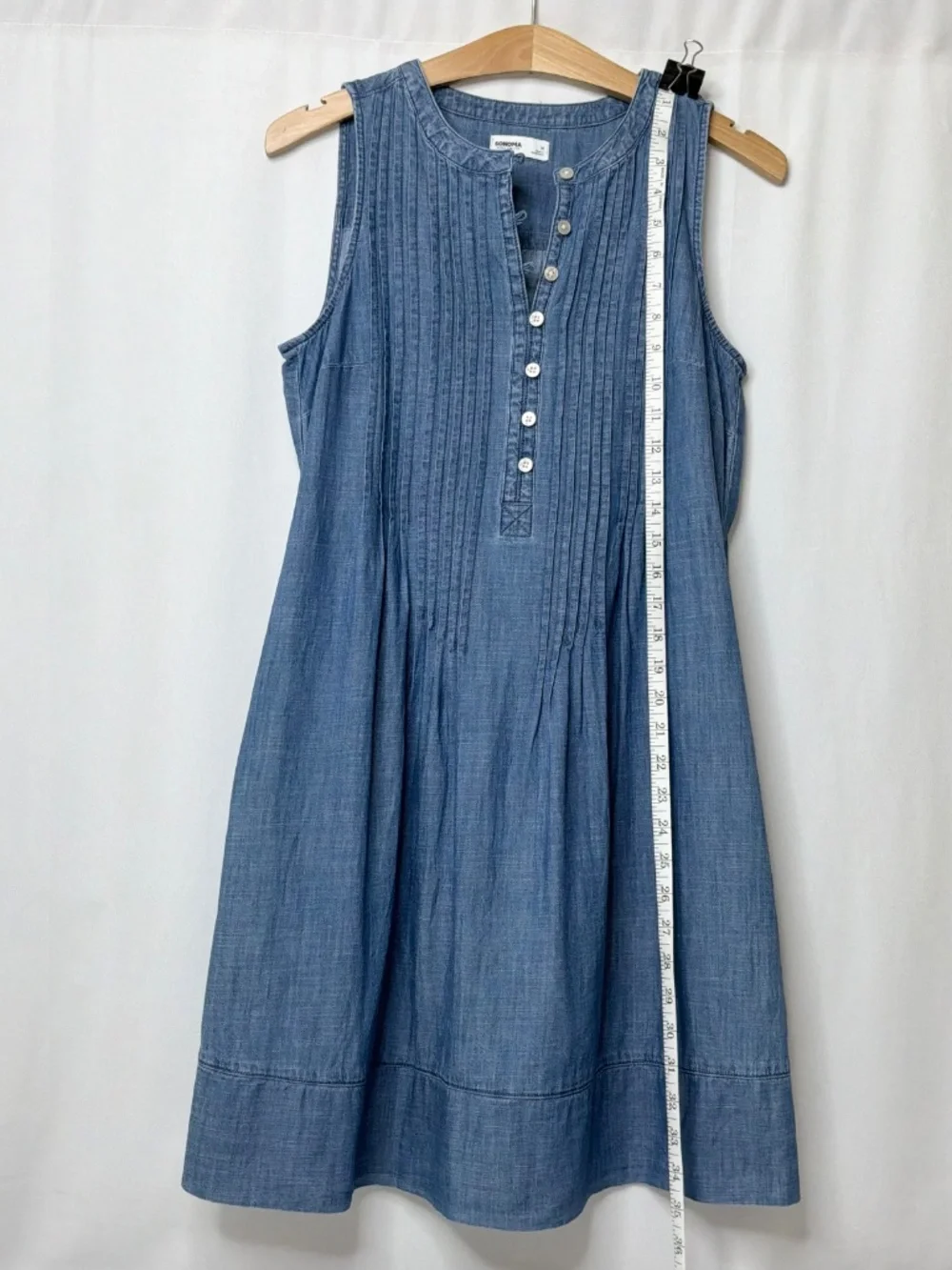 Sonoma Goods for Life Women’s Denim Colored Mini Sleeveless Dress - Picture 4 of 5
